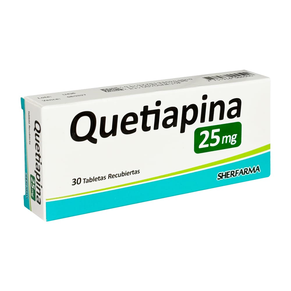 Quetiapina 25 mg SF Tabletas Recubiertas - Caja 30 und