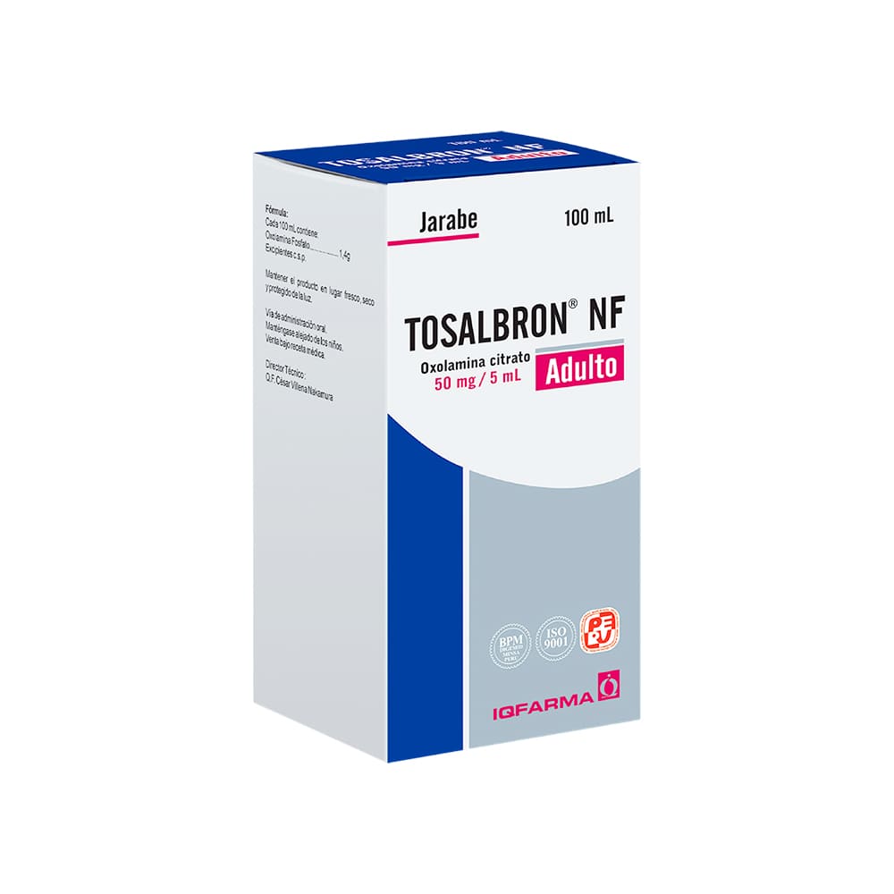 Tosalbron NF Adulto 50 mg/5 ml Jarabe - Frasco 100 ml
