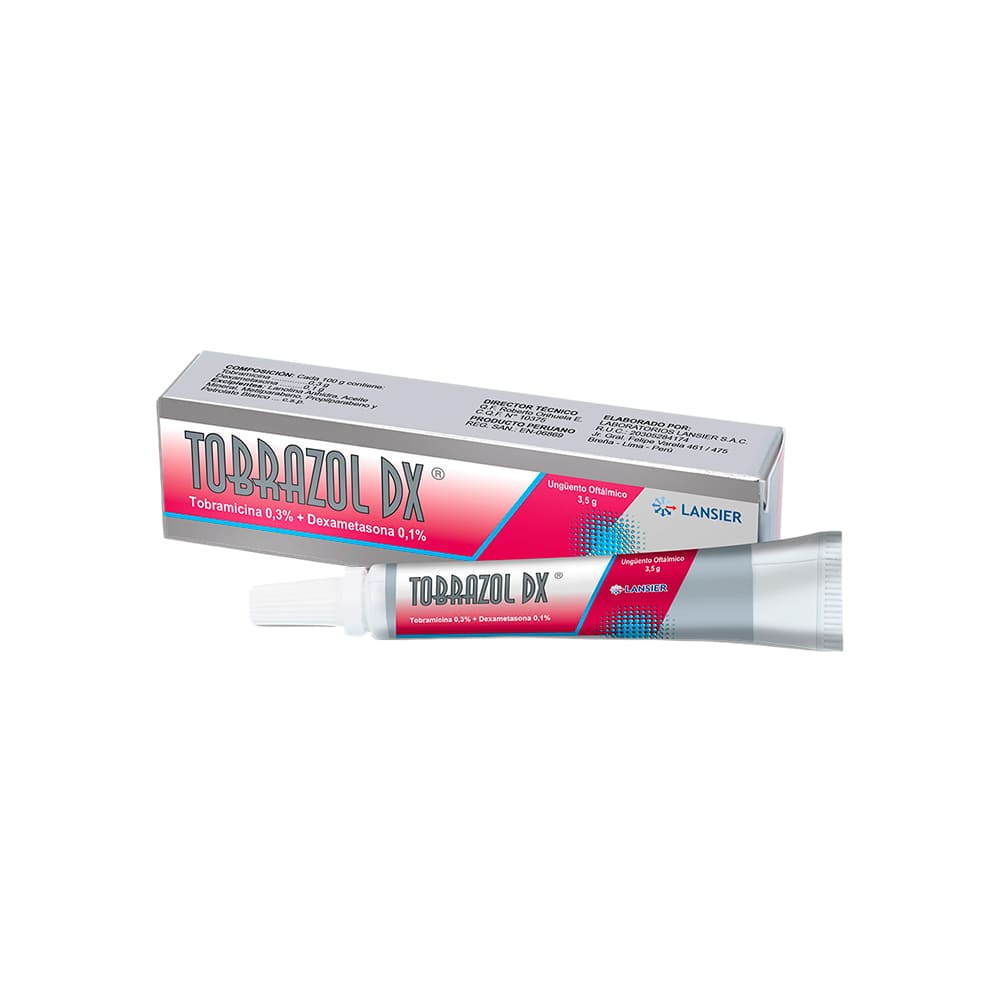 Tobrazol DX 0.3% + 0.1% Ungüento Oftálmico - Tubo 3.5 g