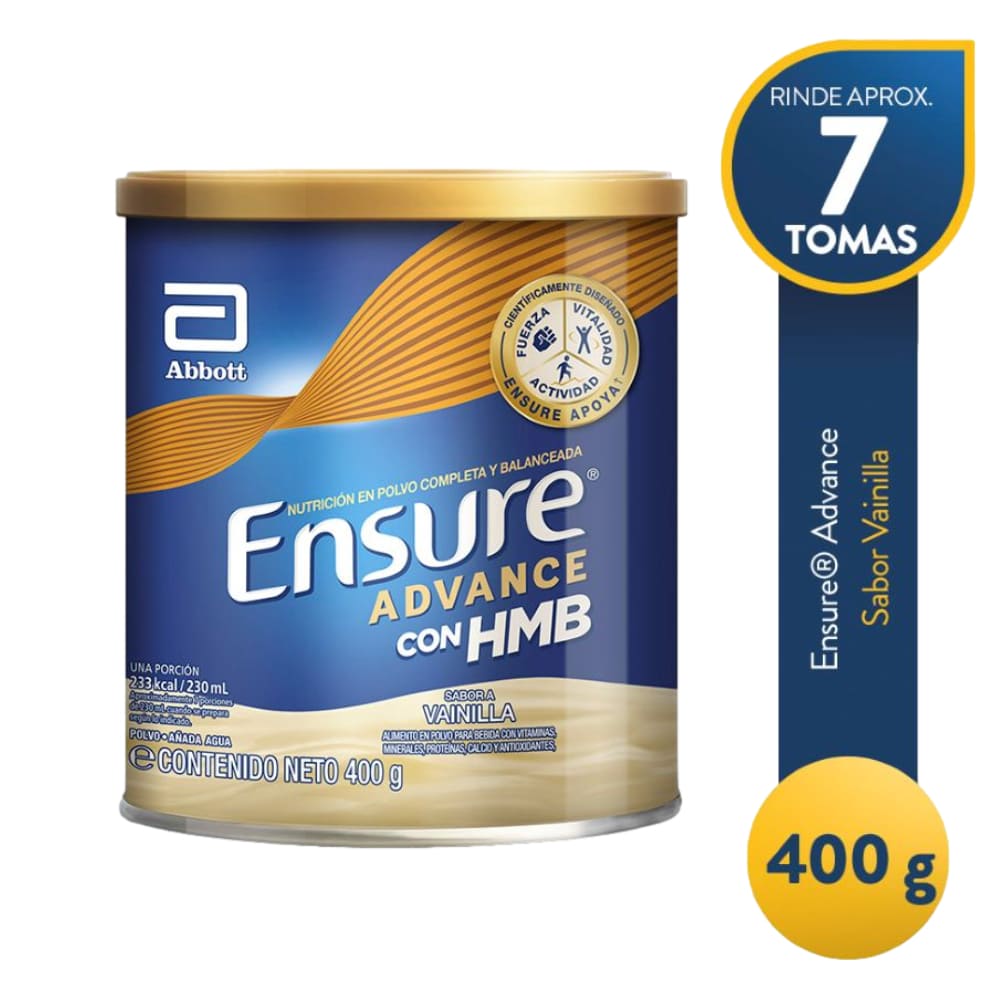 Ensure Advance con HMB en Polvo Sabor Vainilla - Lata 400 g