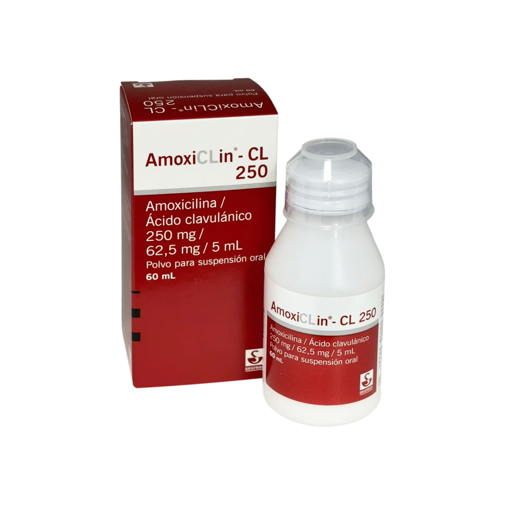Amoxiclin CL 250 mg + 62.5 mg Suspensión Oral - Frasco 60 ml