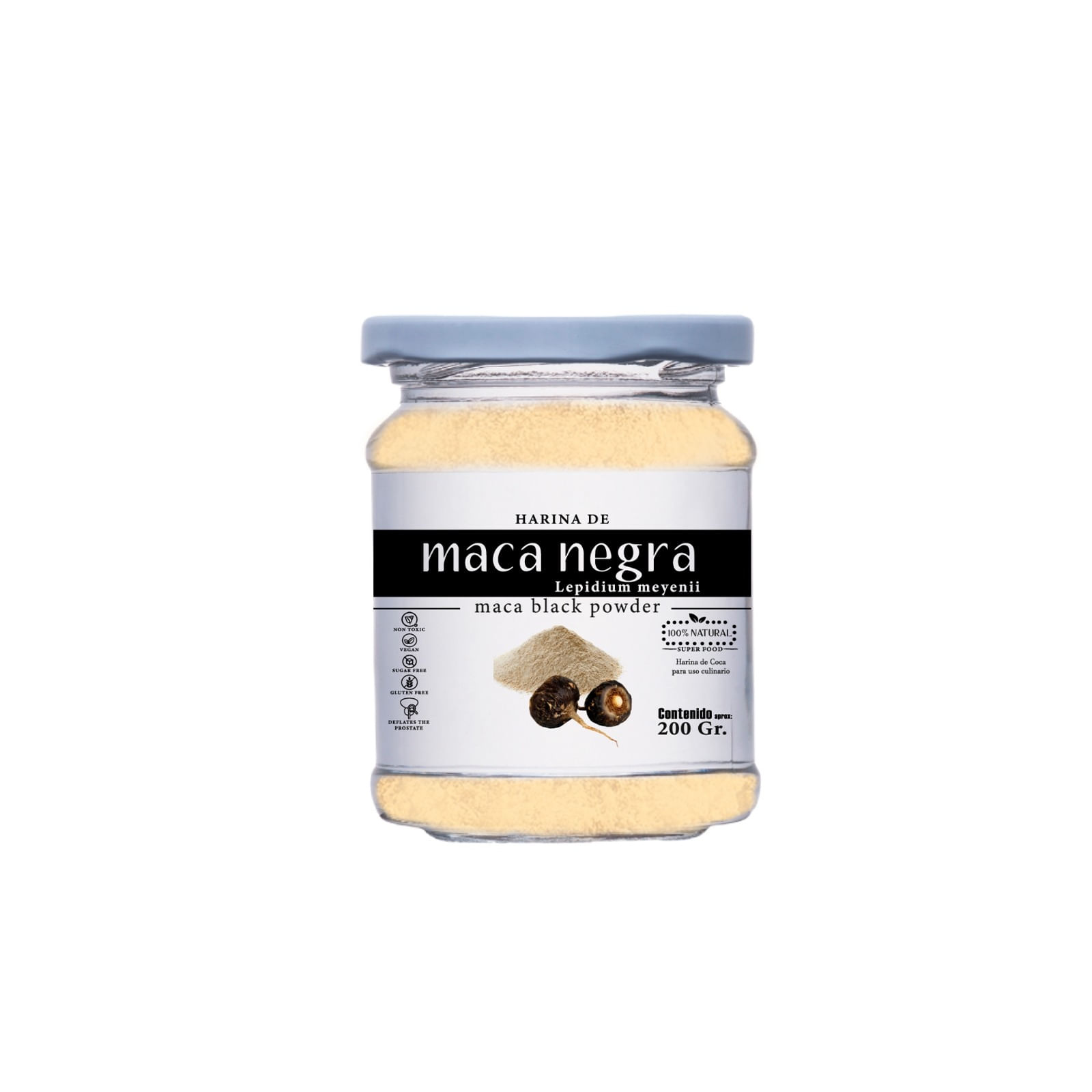 La Naturaleza y tu Salud Harina de Maca Negra - Frasco 200 g