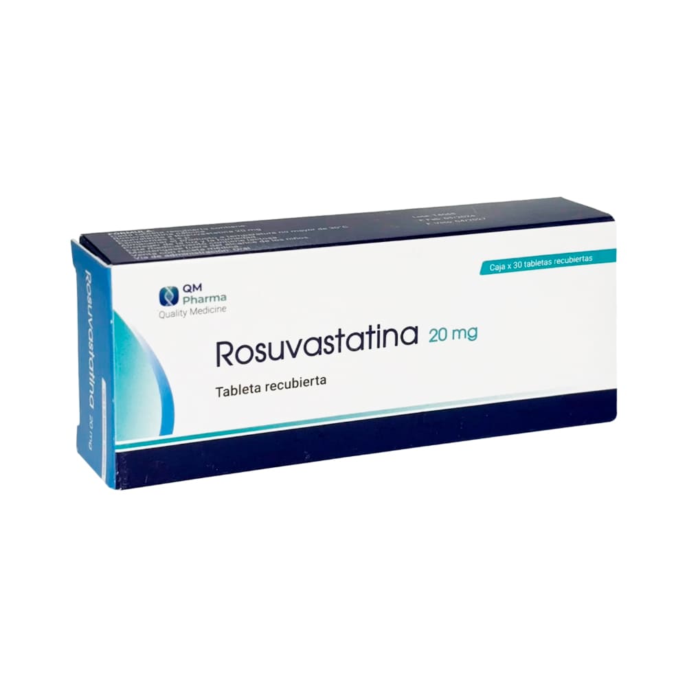 Rosuvastatina 20 mg QM Tabletas Recubiertas - Caja 30 und