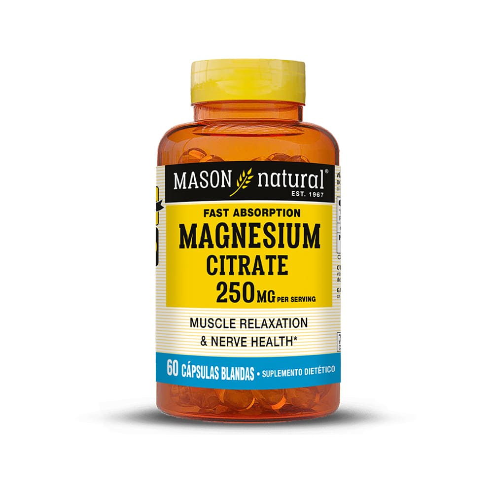 Mason Citrato de Magnesio 250 mg Cápsulas Blandas - Frasco 60 und