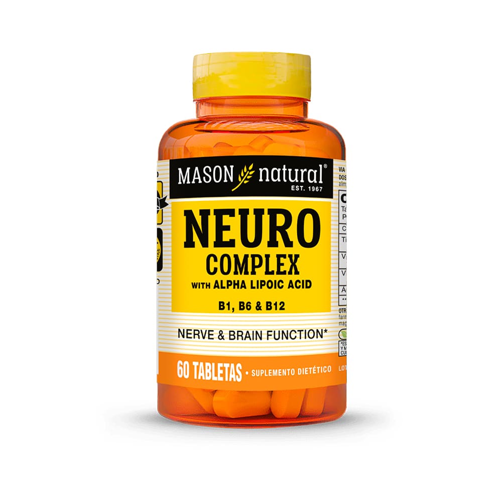 Mason Neuro Complex con Ácido Alfa Lipoico, B1, B6 y B12 Tabletas - Frasco 60 und