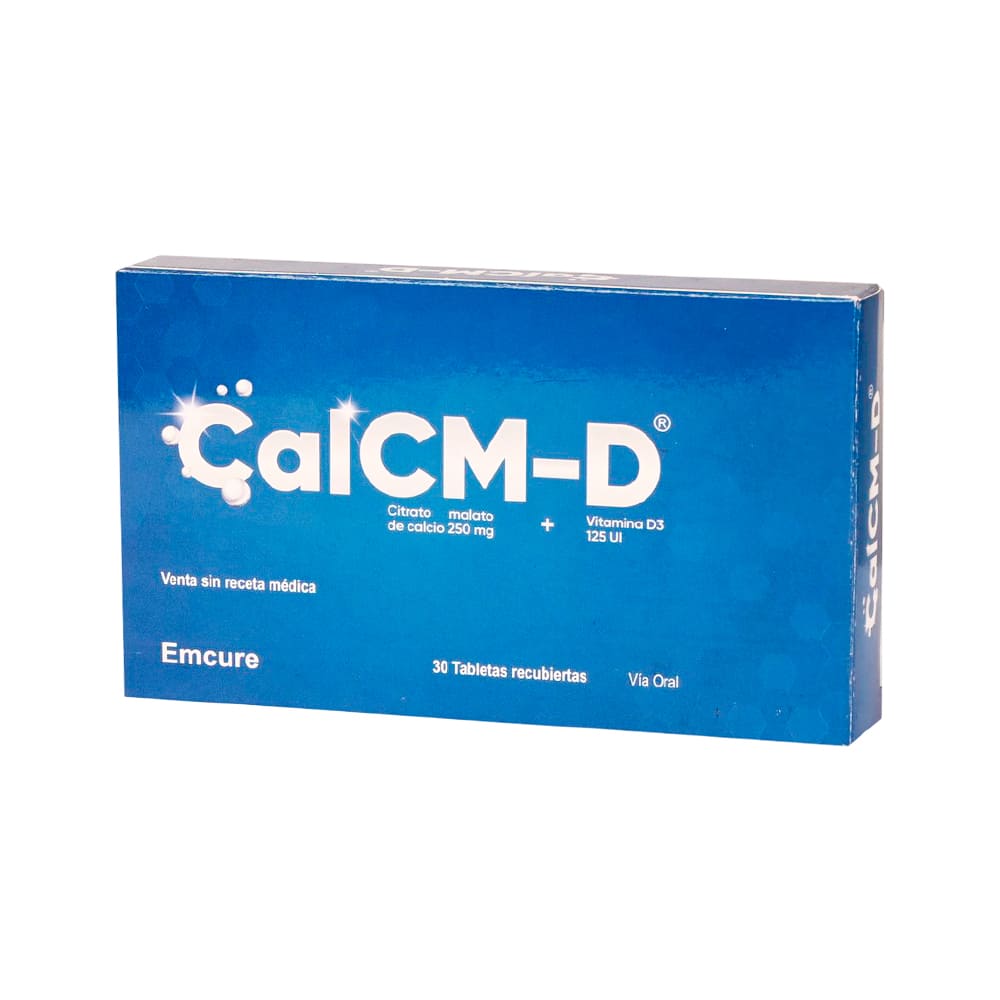 CalCM D 250 mg + 125 UI Tabletas Recubiertas - Caja 30 und