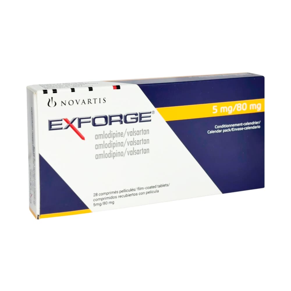 Exforge 5 mg + 80 mg Comprimidos Recubiertos - Frasco 28 und