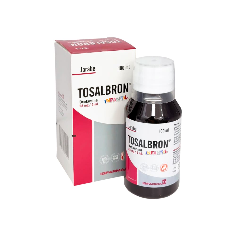 Tosalbron Infantil 28 mg/5 ml Jarabe - Frasco 100 ml