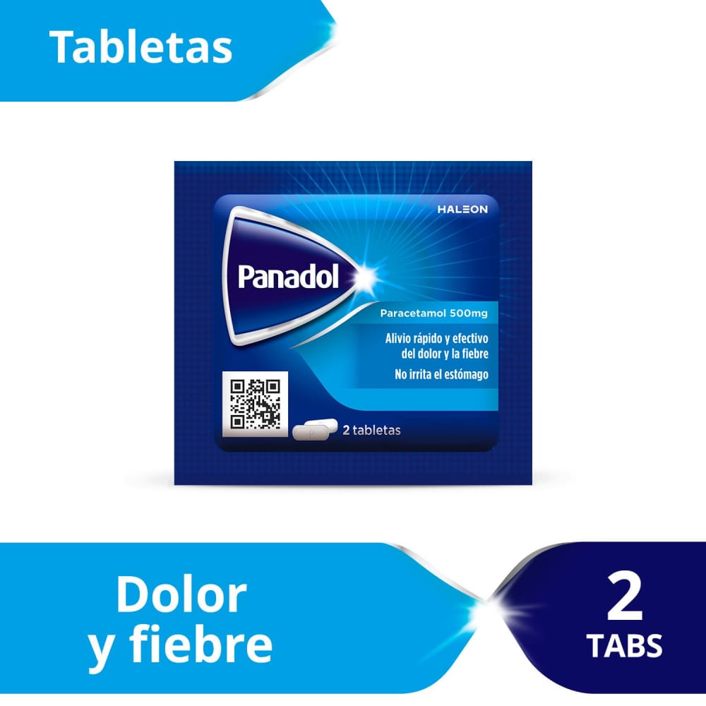 Panadol Adulto 500 mg Tabletas - Un Sobre 2 und