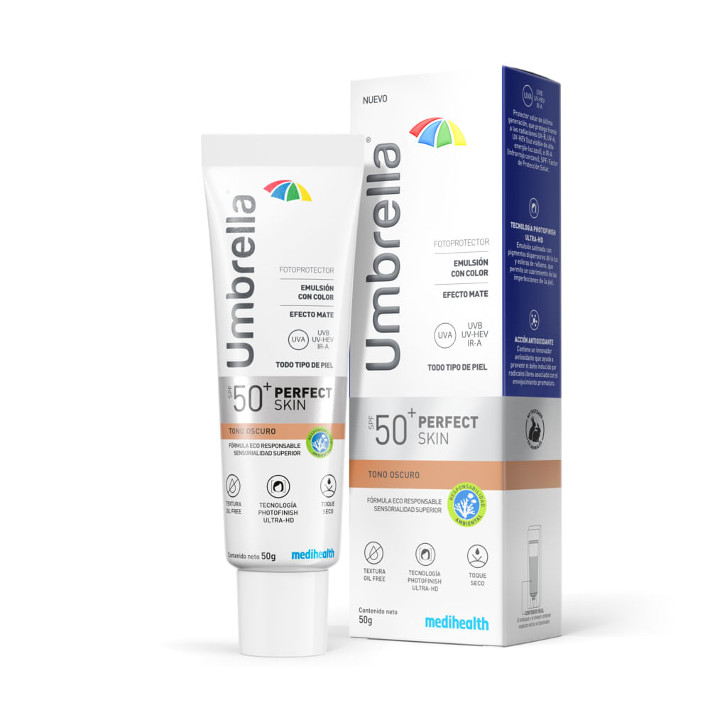 Umbrella Perfect Skin Protector Solar SPF50 Tono Oscuro - Tubo 50 g