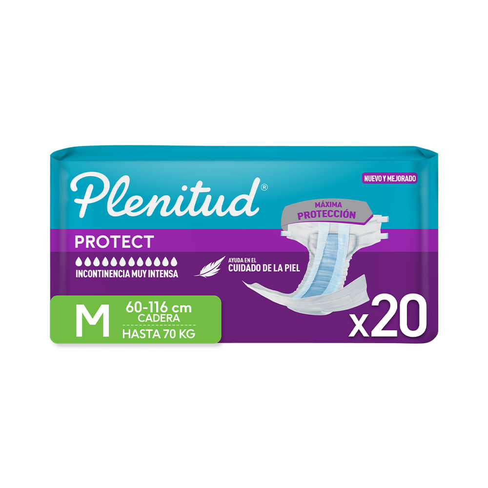 Plenitud Protect Pañales para Adultos Talla M - Bolsa 20 und