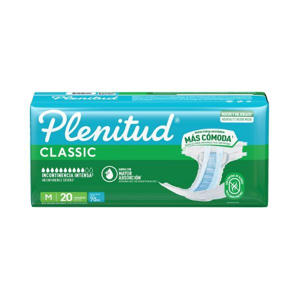 Plenitud Classic Pañales para Adultos Talla M - Bolsa 20 und