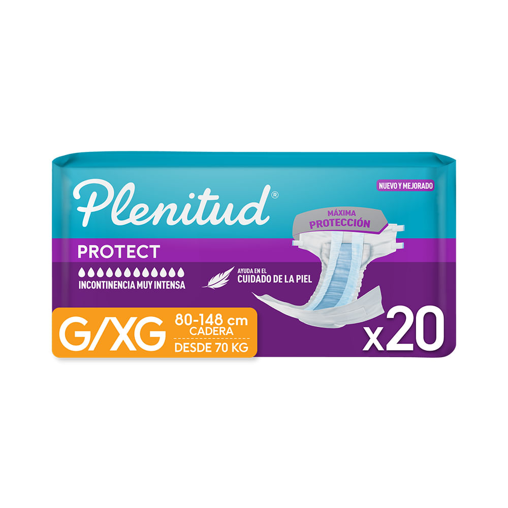 Plenitud Protect Pañales para Adultos Talla G/XG - Bolsa 20 und