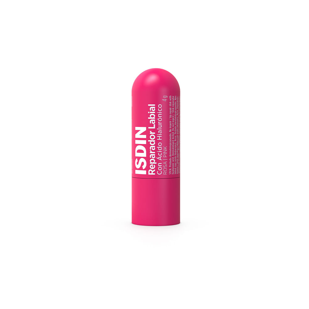 Isdin Reparador Labial con Ácido Hialurónico Color Rosa - Barra 4 g