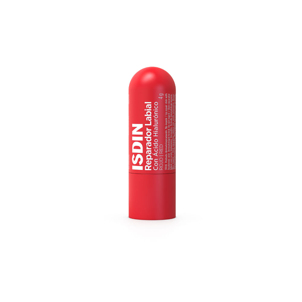 Isdin Reparador Labial con Ácido Hialurónico Color Rojo - Barra 4 g