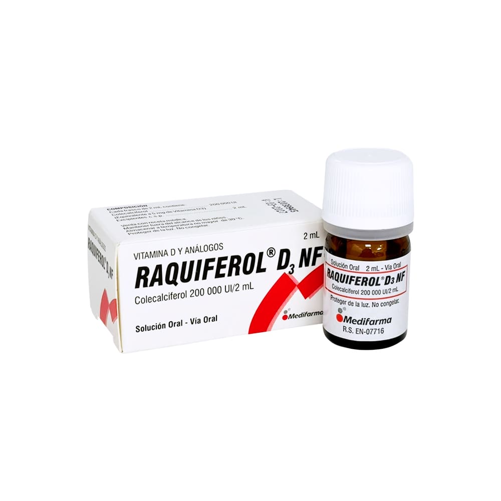Raquiferol D3 NF 200 000 UI/2ml Solución Oral - Frasco 2 ml