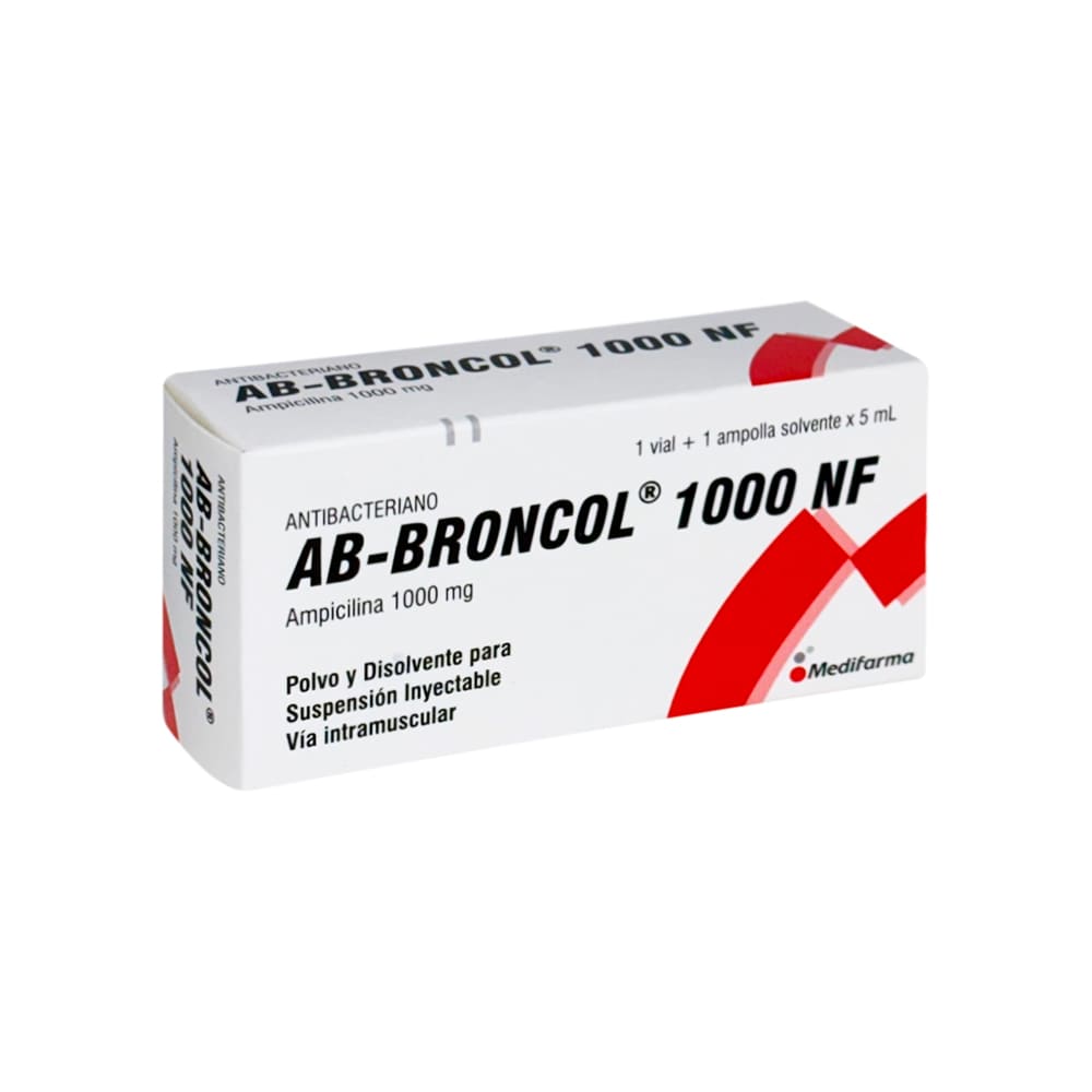 AB Broncol 1000 NF 1000 mg Polvo y Disolvente para Inyectable - Caja 1 kit
