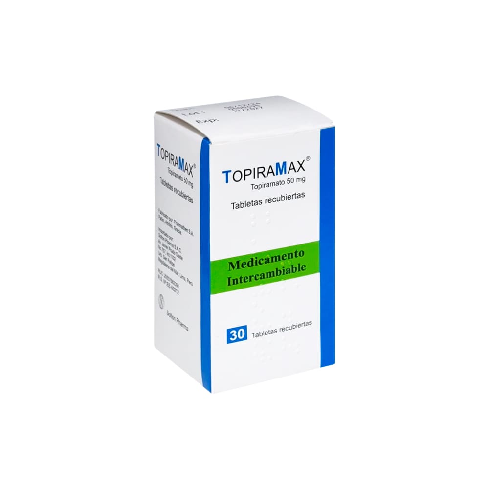 Topiramax 50 mg Tabletas Recubiertas - Frasco 30 und