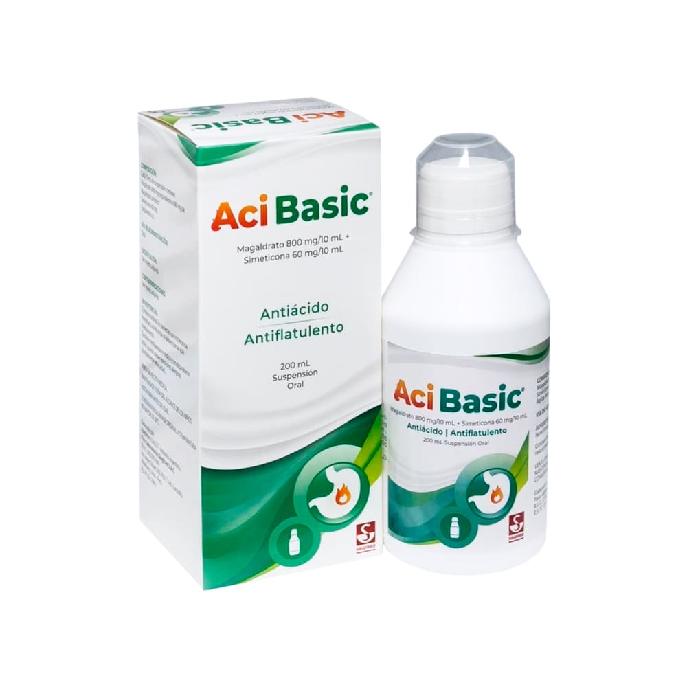 Aci Basic 800 mg + 60 mg/10 ml Suspensión Oral - Frasco 200 ml