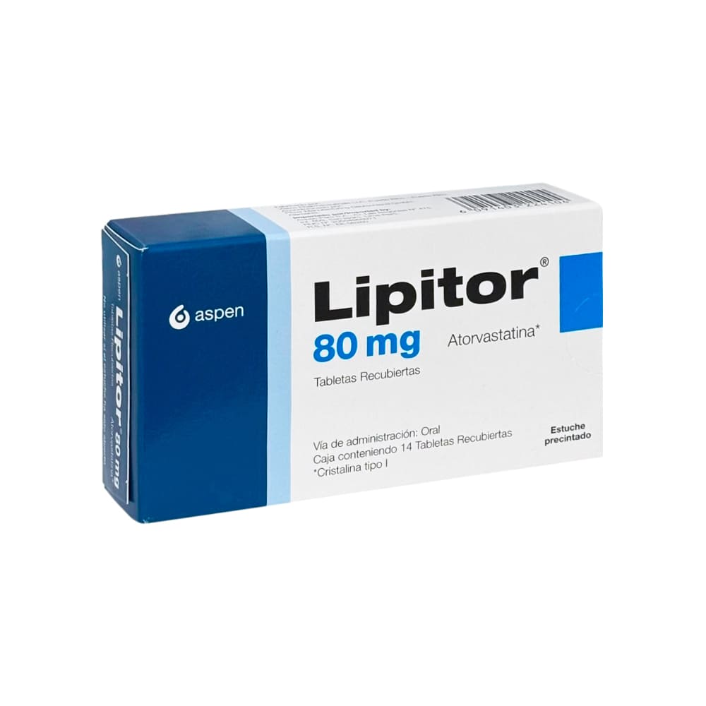 Lipitor 80 mg Tabletas Recubiertas - Caja 14 und