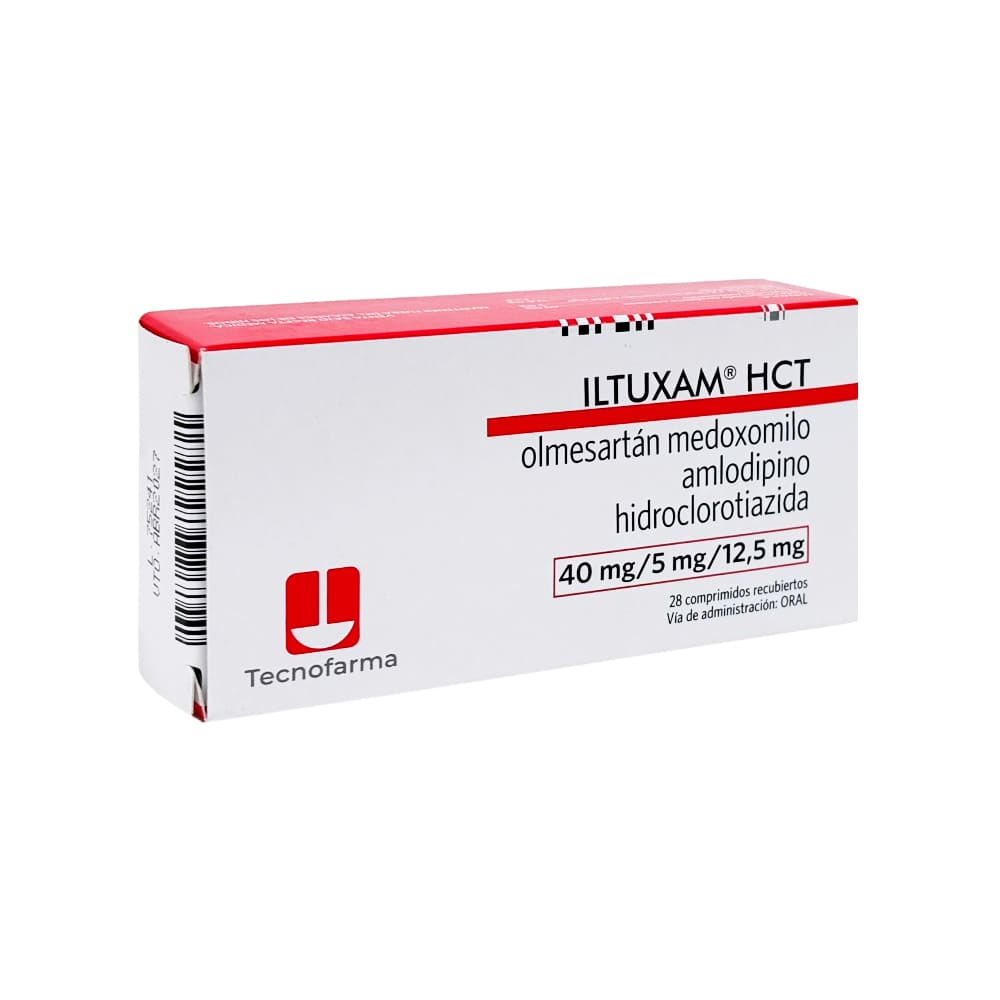 Iltuxam HCT 40 mg + 5 mg + 12.5 mg Comprimidos Recubiertos - Caja 28 und