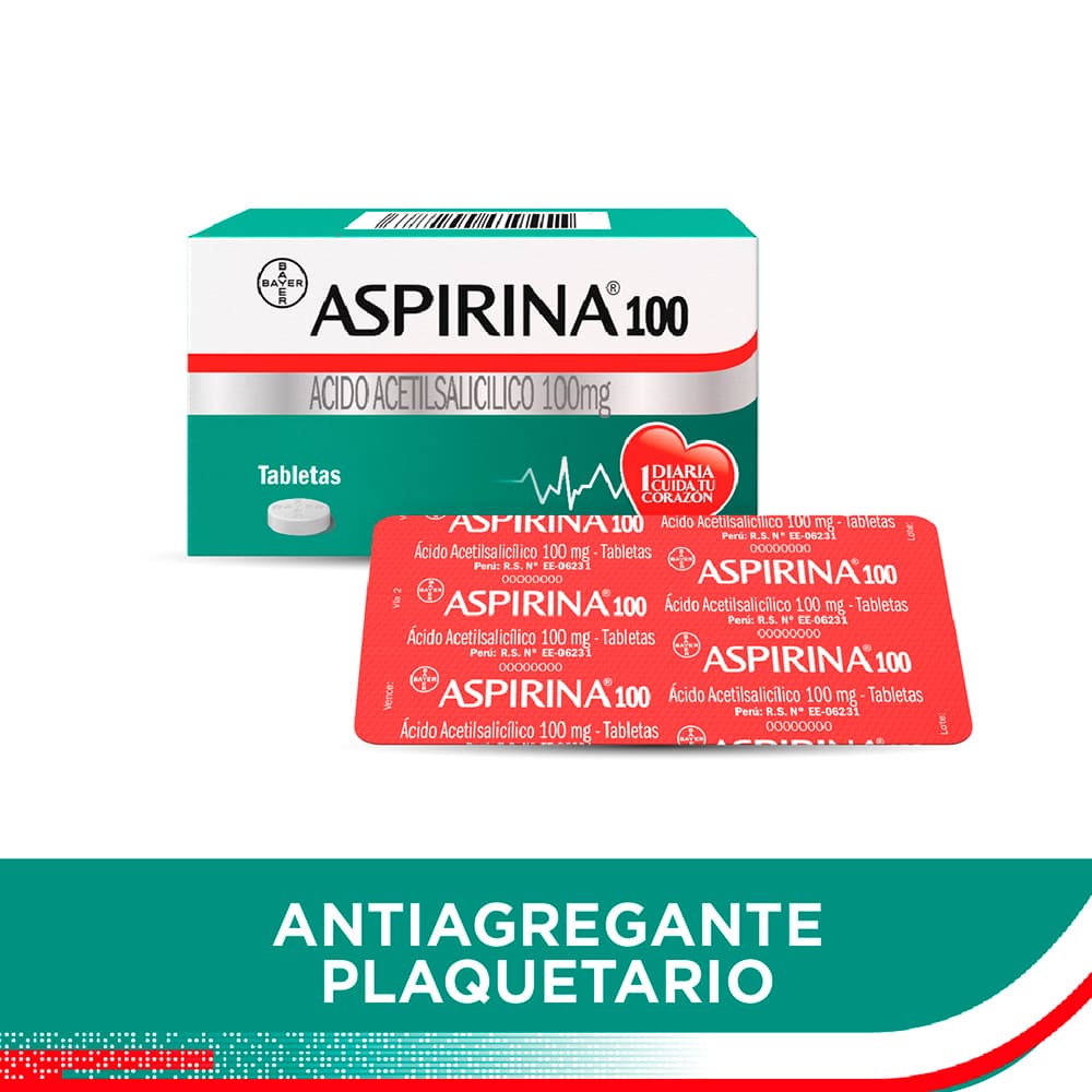Aspirina 100 mg Tabletas - Blíster 10 und