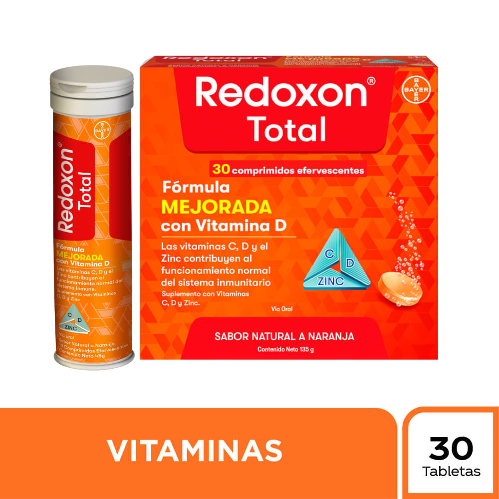 Redoxon Total Comprimidos Efervescentes - Caja 30 und