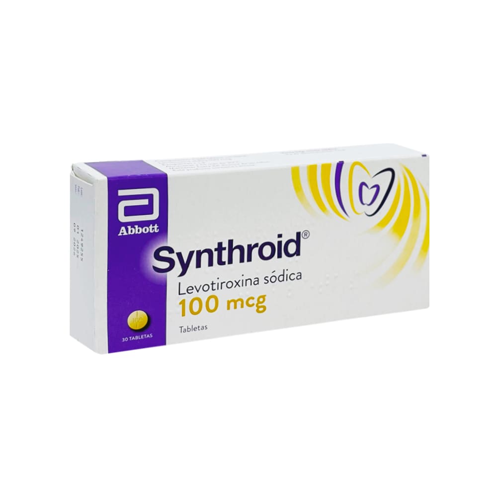 Synthroid 100 mcg Tabletas - Caja 30 und