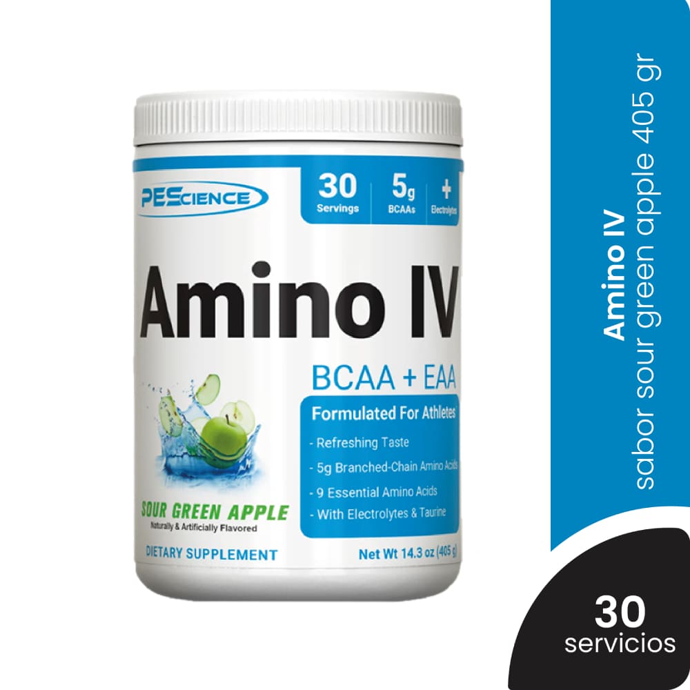 Pescience Amino IV Sabor Manzana Verde - Frasco 405 g