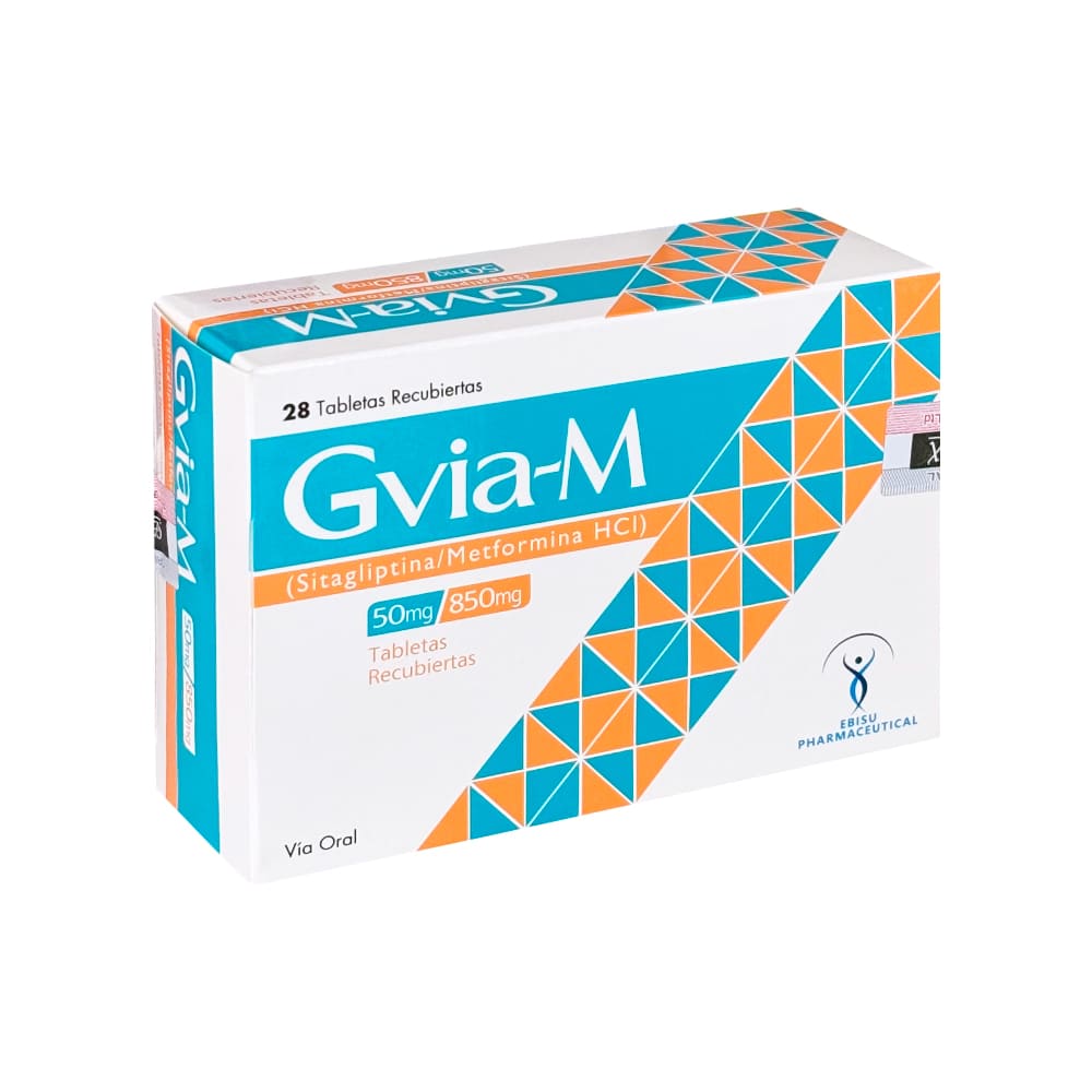 Gvia M 50 mg + 850 mg Tabletas Recubiertas - Caja 28 und