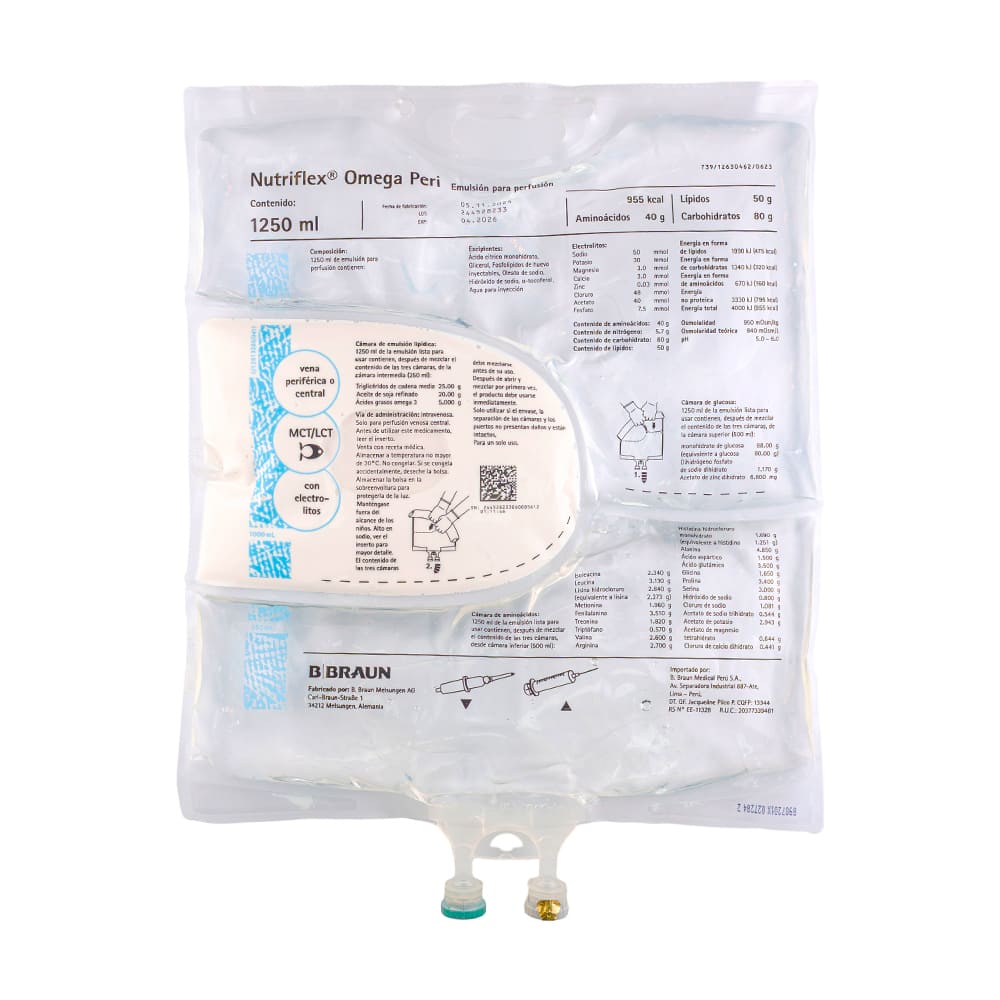 Nutriflex Omega Peri Emulsión para Perfusión - Bolsa 1250 ml