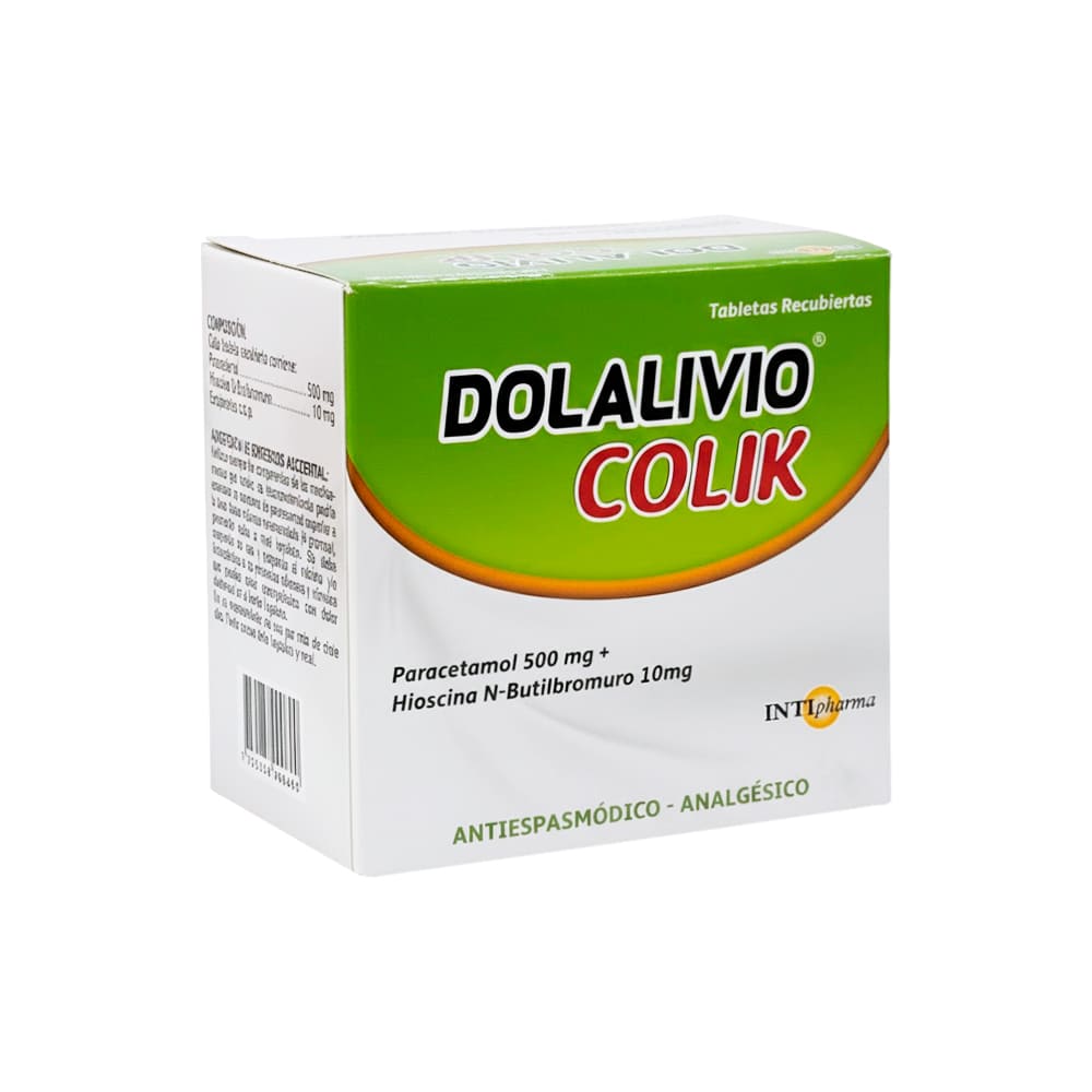 Dolalivio Colik 500 mg + 10 mg Tabletas Recubiertas - Blíster 10 und