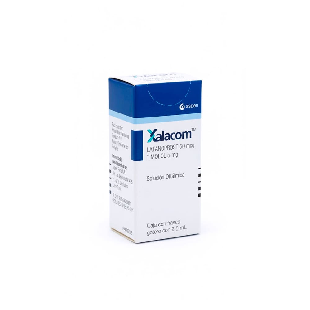 Xalacom 50 mcg + 5 mg Solución Oftálmica - Frasco 2.5 ml