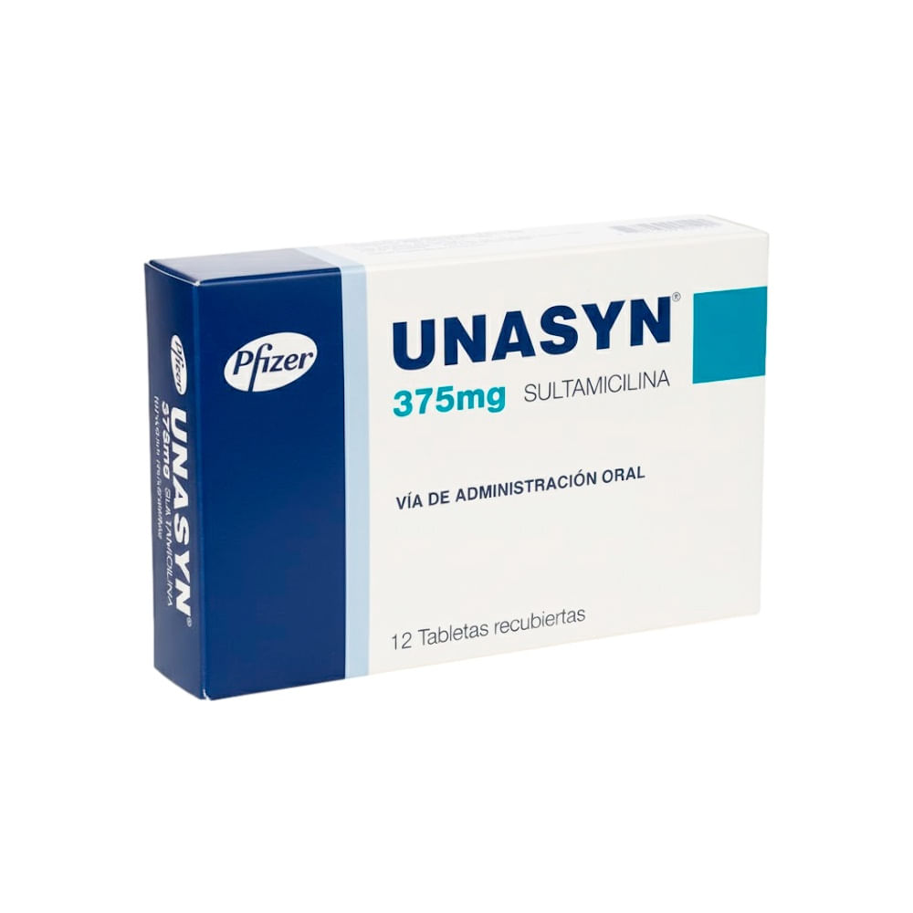 Unasyn 375 mg Tabletas Recubiertas - Caja 12 und