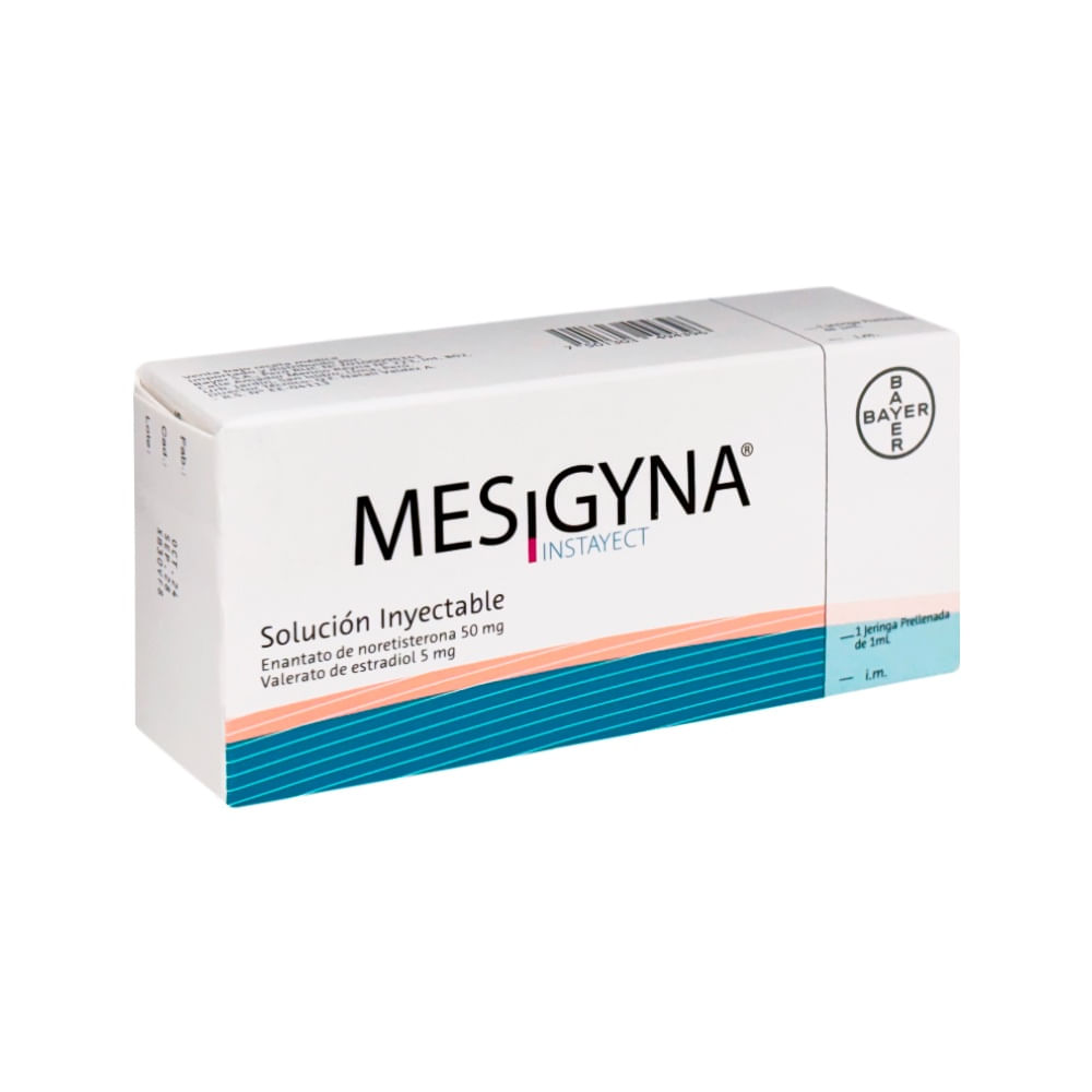 Mesigyna 50 mg + 5 mg Solución Inyectable Jeringa Prellenada - Caja 1 und