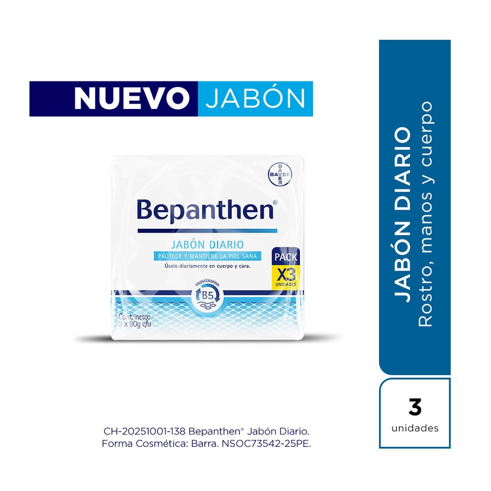 Bepanthen Jabón Diario - Pack 3 und (90 g c/u)