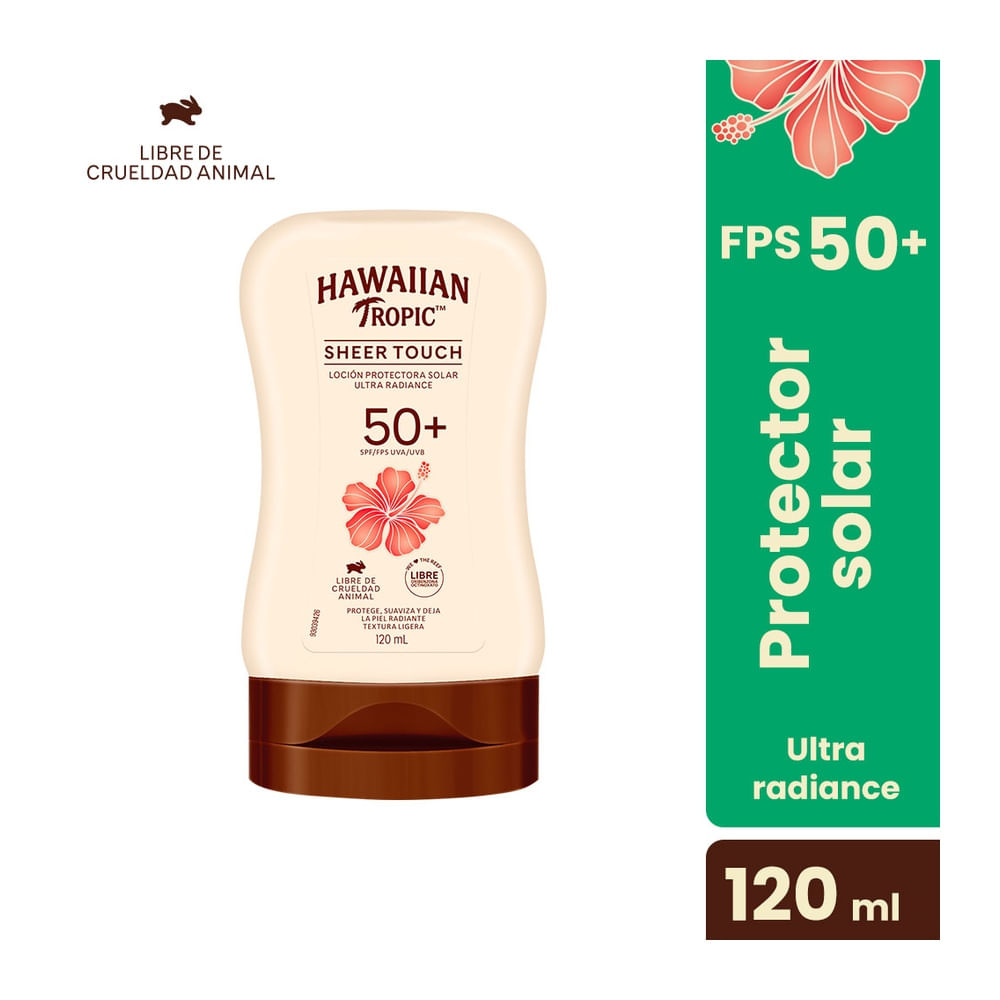 Hawaiian Tropic Sheer Touch Protector Solar SPF50+ - Frasco 120 ml