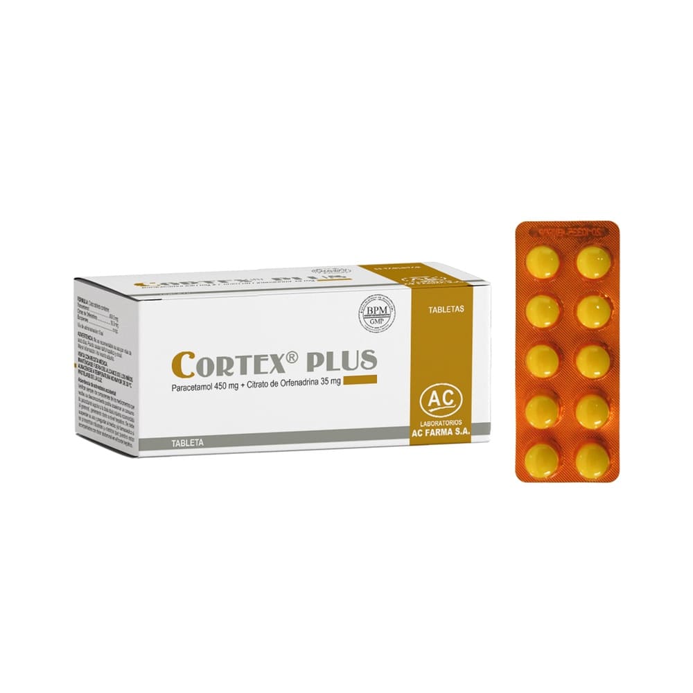 Cortex Plus 450 mg + 35 mg Tabletas - Blíster 10 und