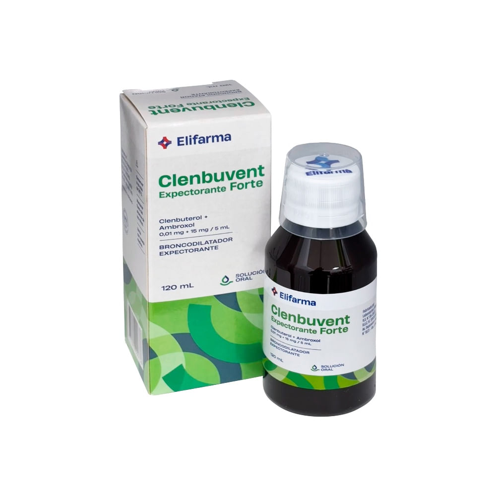 Clenbuvent Expectorante Forte 0.01 mg + 15 mg/5 ml Solución Oral - Frasco 120 ml
