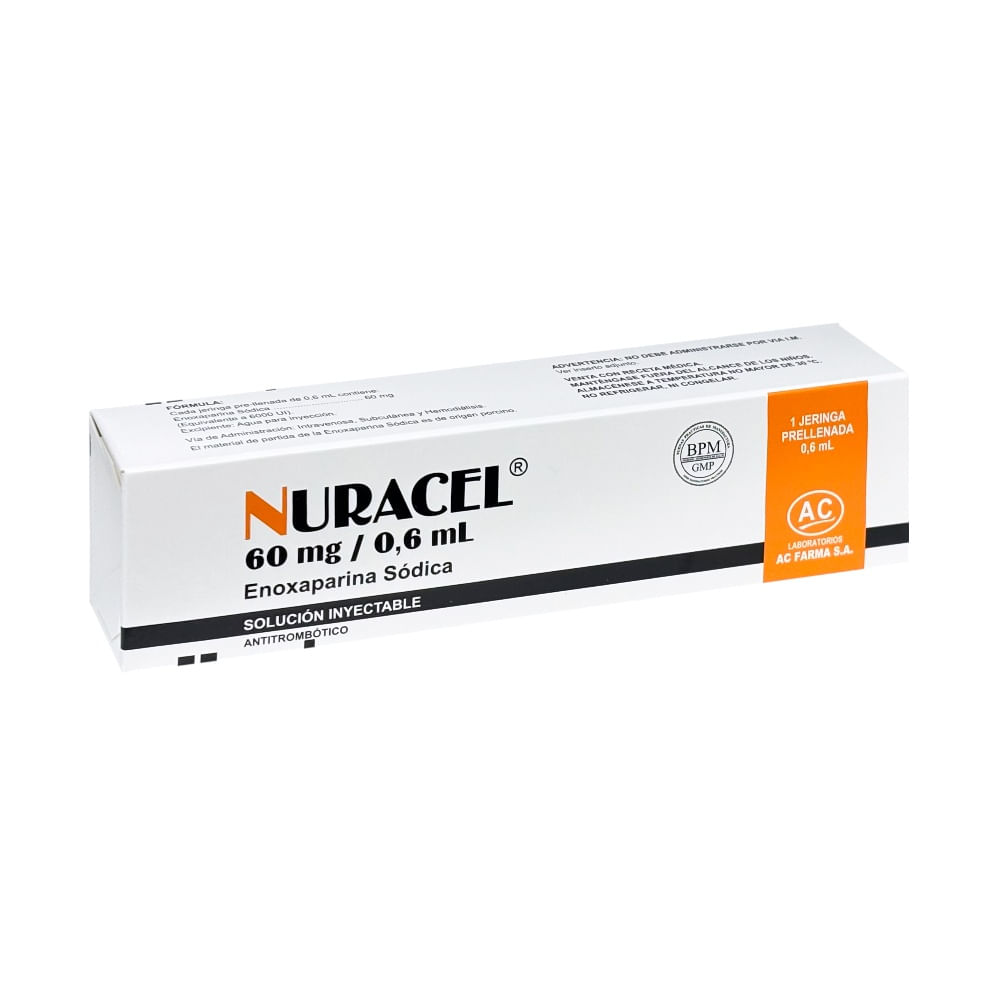 Nuracel 60 mg/0.6 ml Solución Inyectable - Jeringa 0.6 ml
