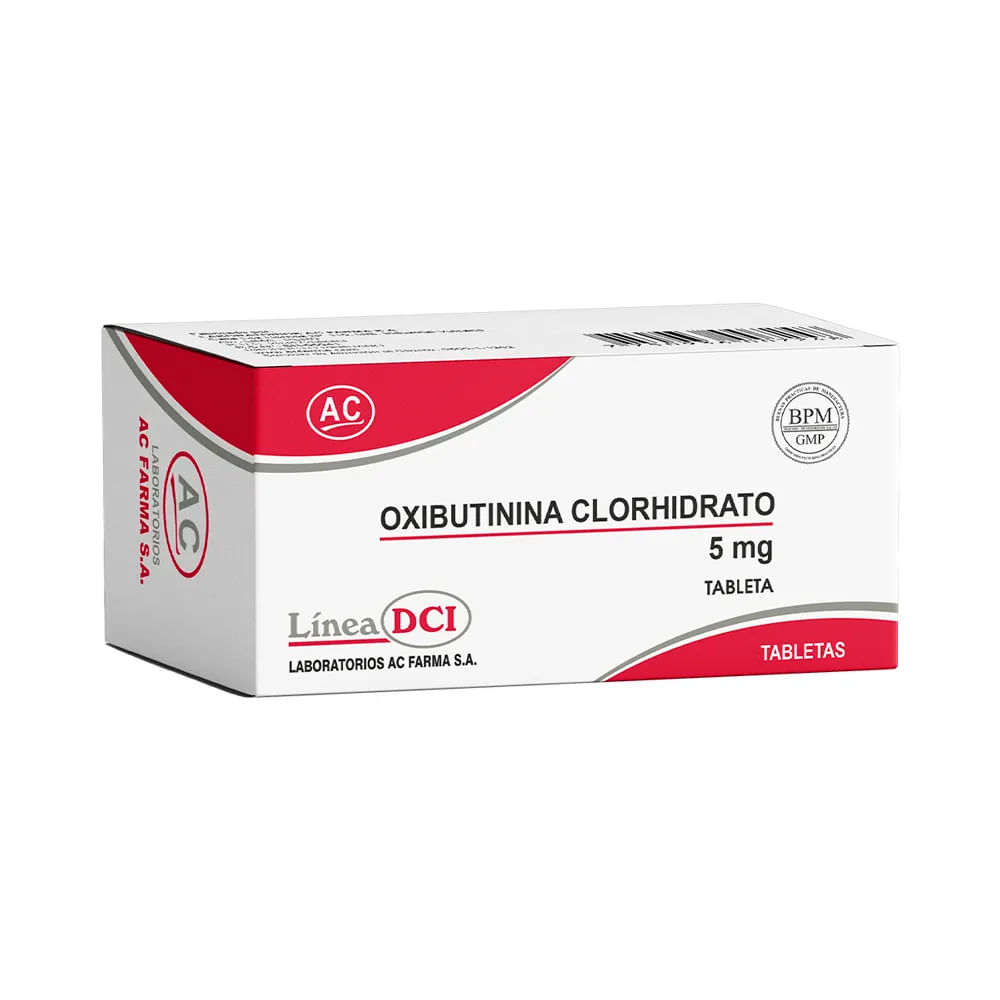 Oxibutinina Clorhidrato 5 mg AC Tabletas - Blíster 10 und