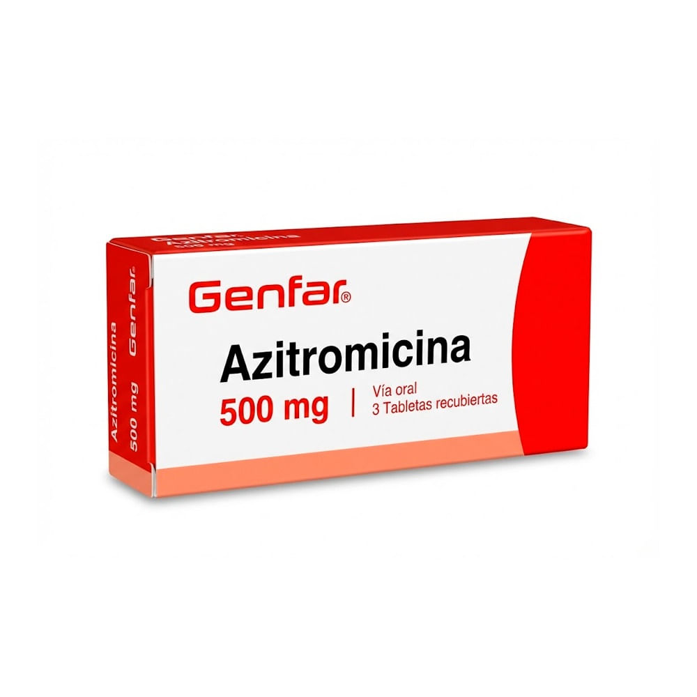 Azitromicina 500 mg GF Tabletas Recubiertas - Caja 3 und