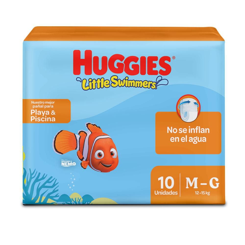 Huggies Little Swimmers Pañales para Bebé Talla M/G - Bolsa 10 und