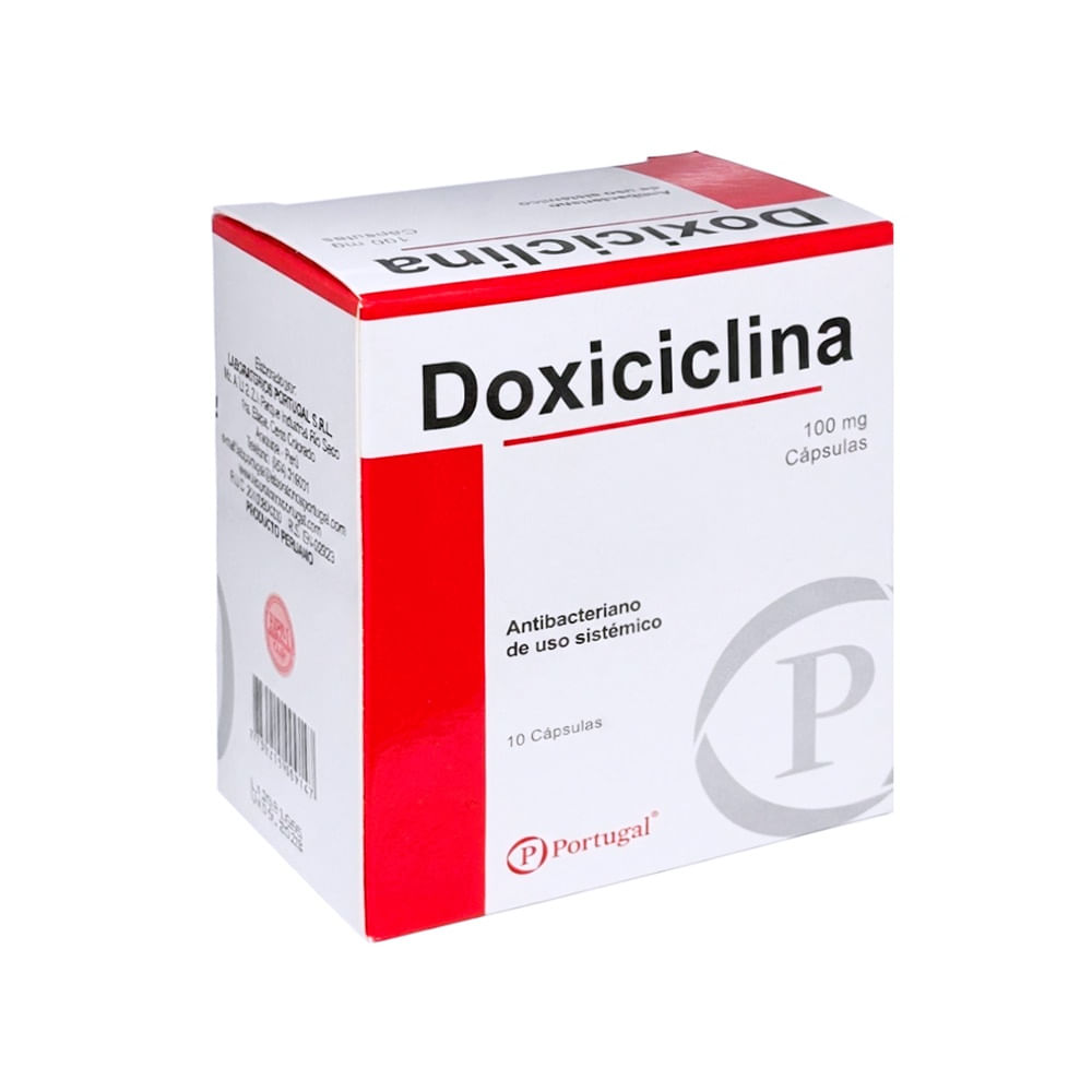 Doxiciclina 100 mg PT Cápsulas - Blíster 10 und