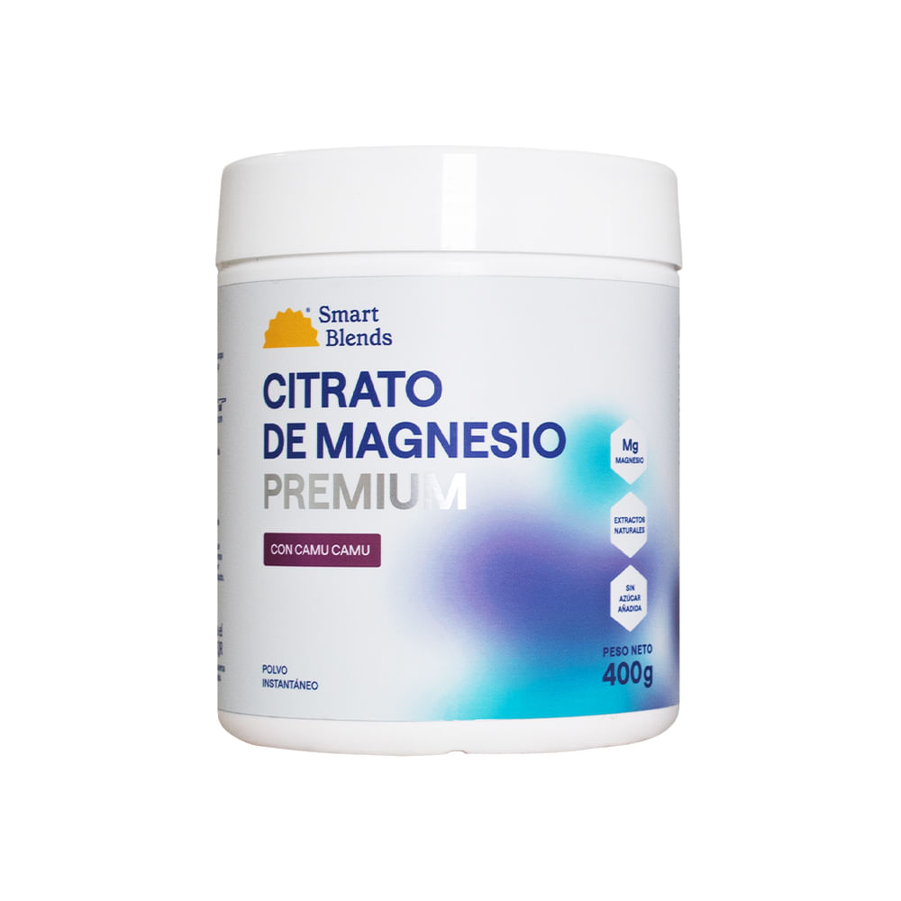 Smart Blends Citrato de Magnesio Premium Mezcla Instantánea Camu Camu - Frasco 400 g