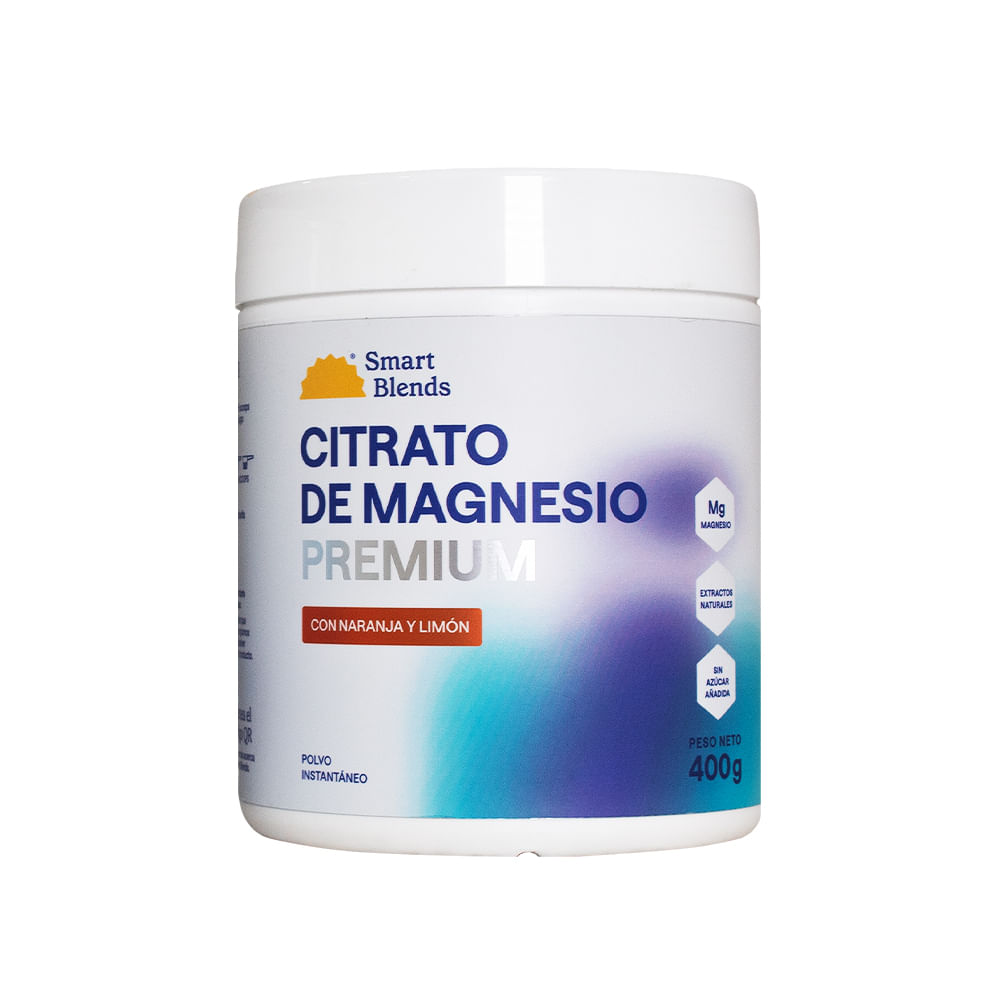 Smart Blends Citrato de Magnesio Premium Mezcla Instantánea Naranja y Limón - Frasco 400 g