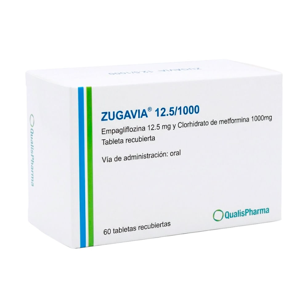 Zugavia 12.5 mg + 1 000 mg Tabletas Recubiertas - Caja 60 und