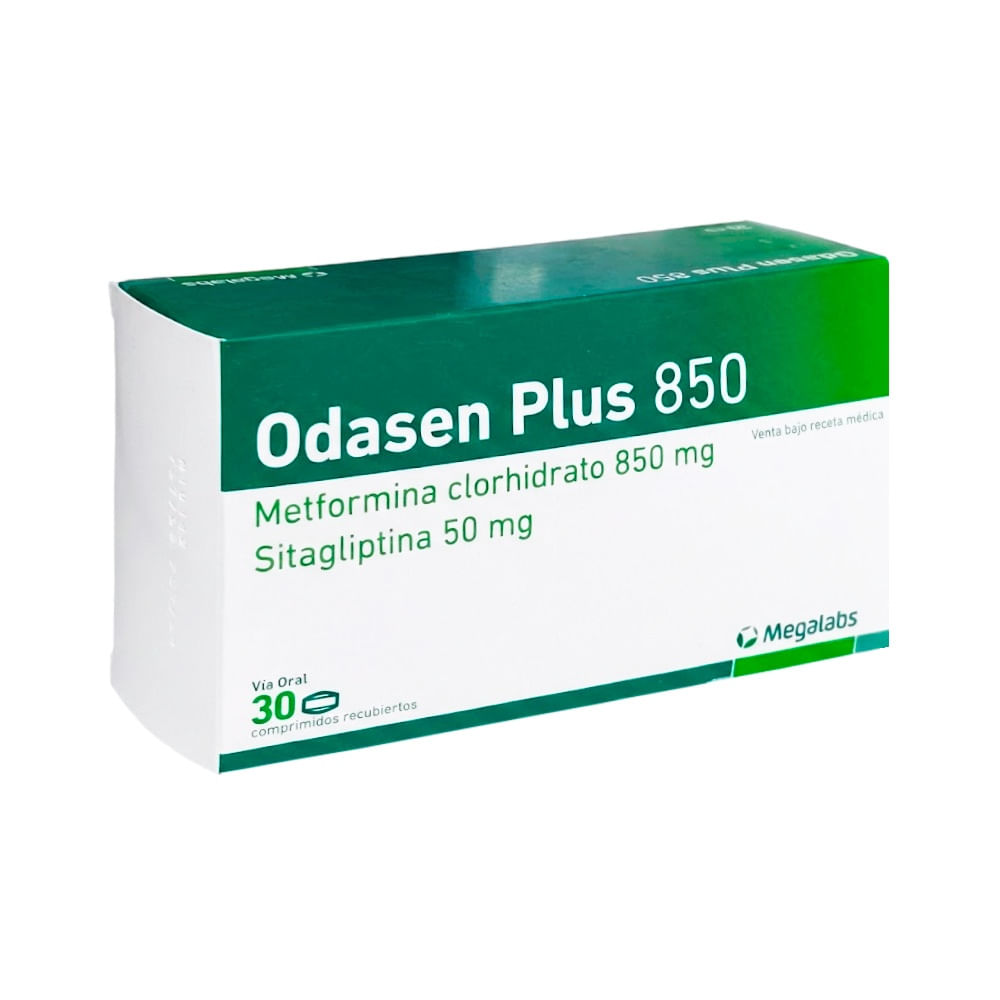 Odasen Plus 850 mg + 50 mg Comprimidos Recubiertos - Caja 30 und