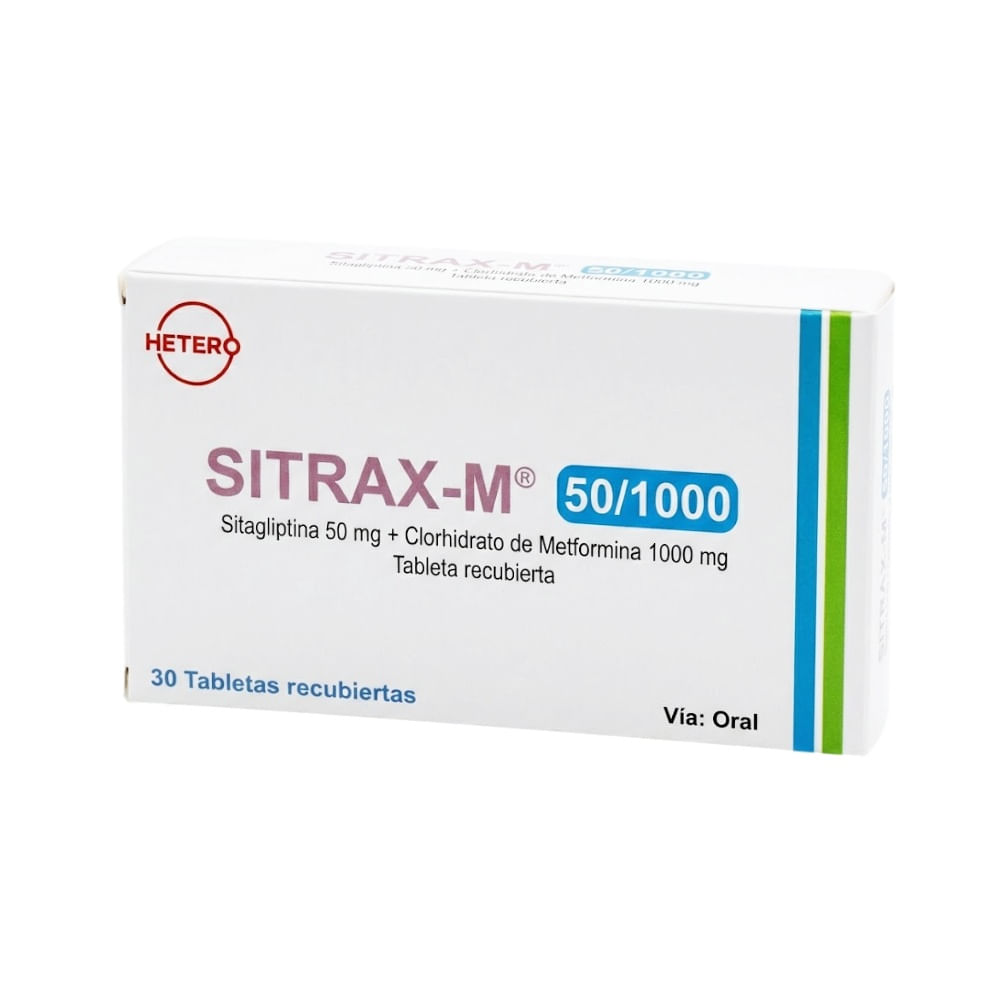 Sitrax M 50 mg + 1 000 mg Tabletas Recubiertas - Caja 30 und