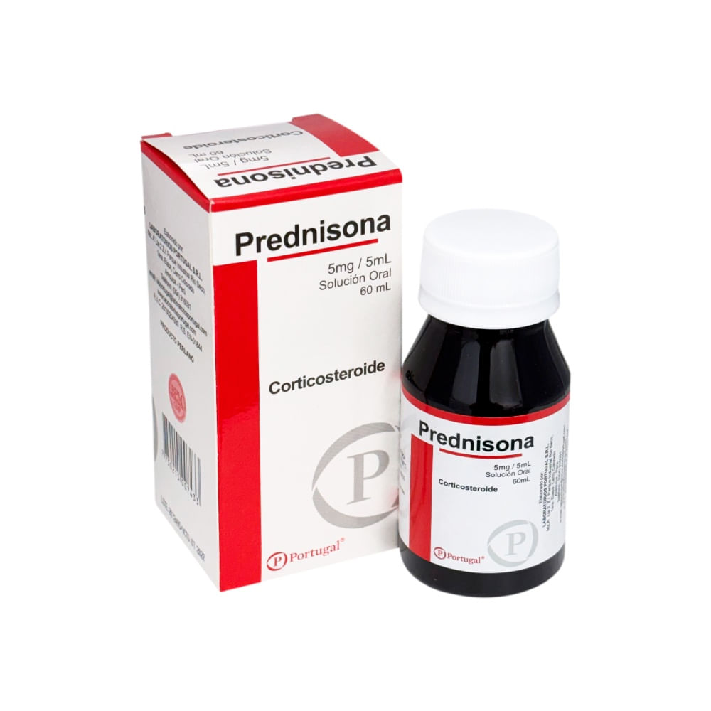 Prednisona 5 mg/5 ml PT Solución Oral - Frasco 60 ml
